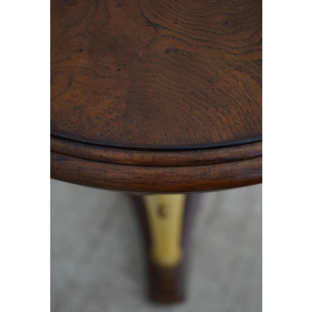 Round Tusk Style Leg Lamp or Occasional Table For Sale - Image 9 of 12