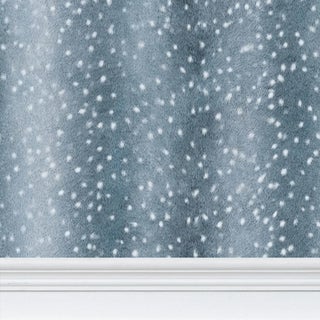 Wilde Spotted Antelope Hide Removable Wallpaper – Slate Blue Single Roll For Sale
