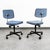1960s Mid Century Modern Office Chair Pair Task Swivel Work Blue Rasmussen Labofa Two For Sale - Image 4 of 11
