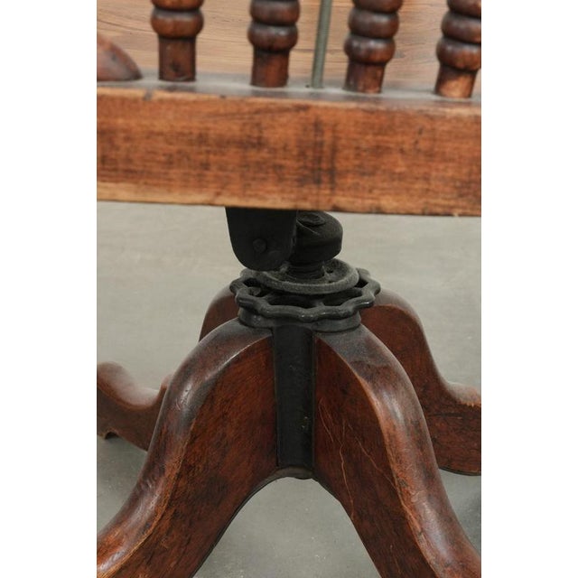 Early 20th Century Desk Chair with Wood Carving For Sale - Image 13 of 15