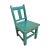 Mid 20th Century Vintage Turquoise Blue Children's Chair For Sale - Image 5 of 5