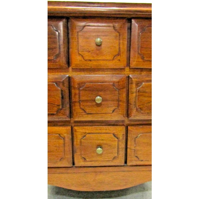 Antique Dutch Colonial Teak 9-Drawer Bombay Chest For Sale - Image 4 of 13