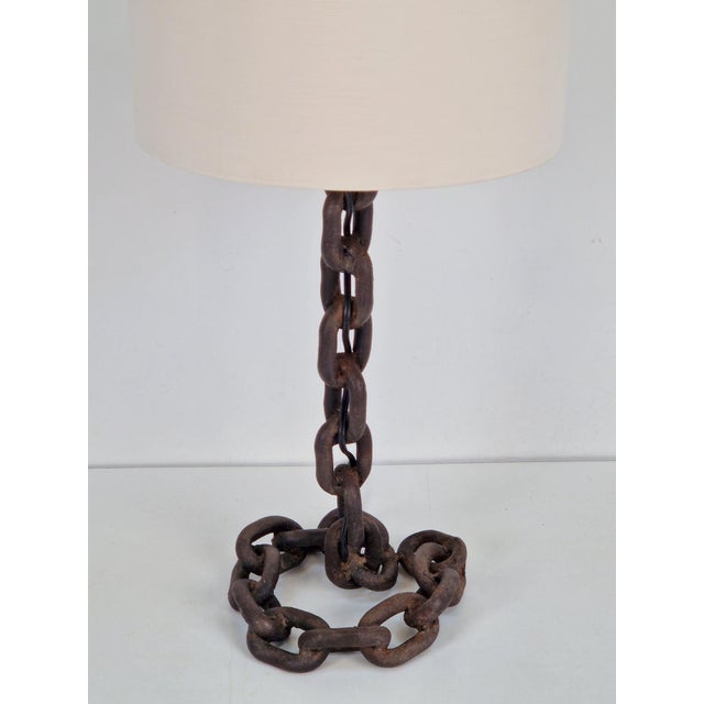 Brutalist Chain Table Lamp attributed to Franz West, 1980s For Sale - Image 6 of 11