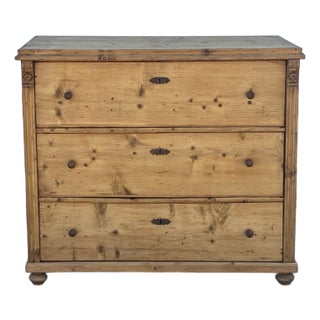 Pine Central European Chest of Three Drawers For Sale