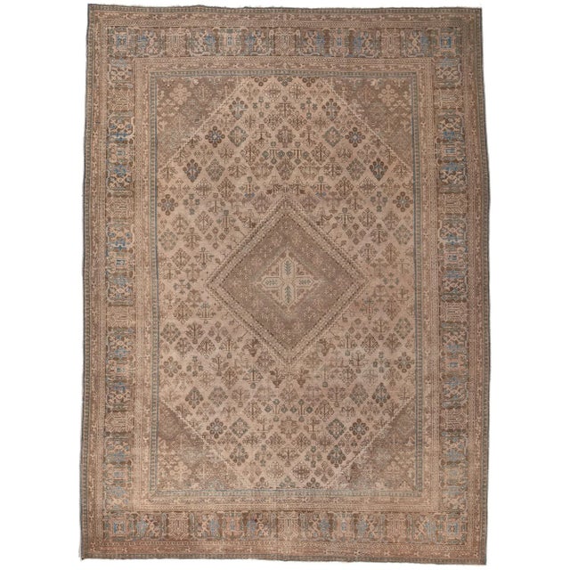 Early 20th Century Distressed Faded Antique Persian Rug, 10'00 X 13'06 For Sale - Image 10 of 10