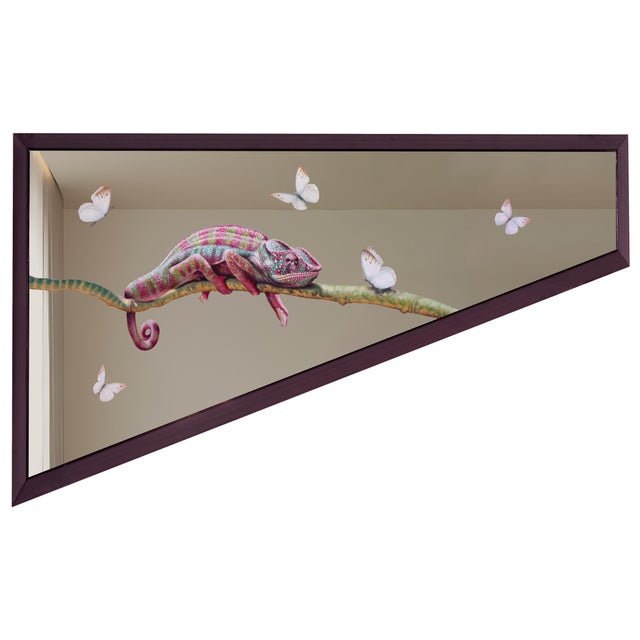 Early 21st Century Giuseppe Caiafa, Incontro Cangiante, Figurative Painting, Oil on Mirror, 2024 For Sale - Image 5 of 5