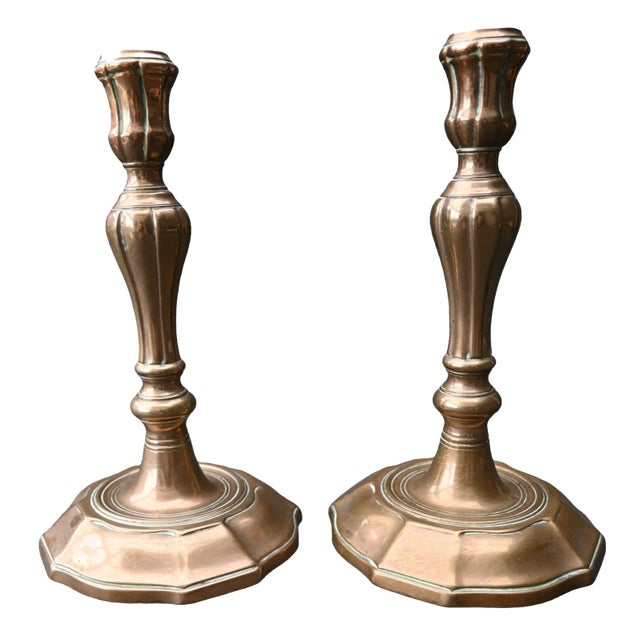 Louis XV Candlesticks in Bronze, Set of 2 For Sale
