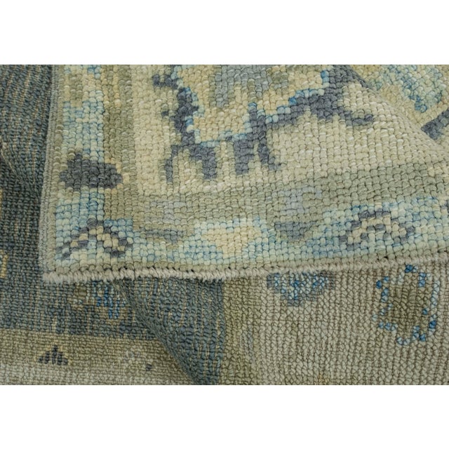 Textile Turkish Oushak Rug 3'11" x 10' #18035 For Sale - Image 7 of 8