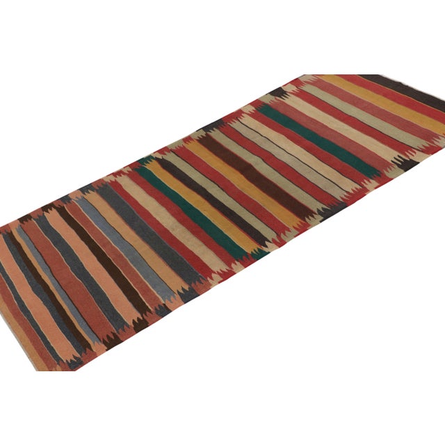 Rug & Kilim Vintage Shahsavan Persian Kilim Rug in Polychromatic Stripes by Rug & Kilim For Sale - Image 4 of 7