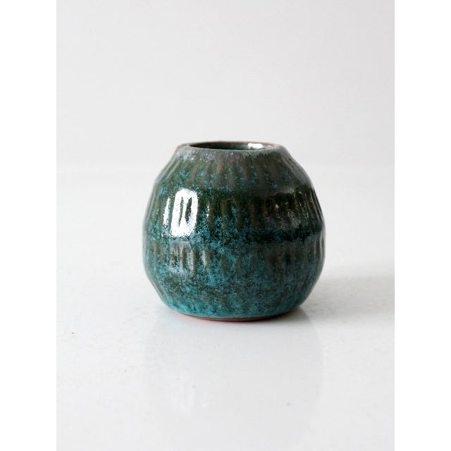 Contemporary Vintage Studio Pottery Vase For Sale - Image 3 of 9