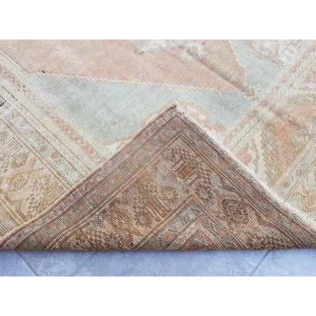 1960s 1960s Floral Oushak Vintage Area Rug For Sale - Image 5 of 11