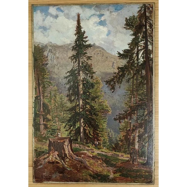 Eugène Etienne Sordet, Paysage Forestier, 1881, Oil on Paper on Cardboard For Sale - Image 10 of 10