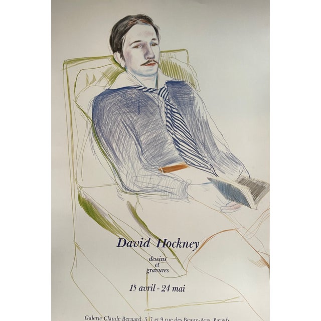 David Hockney, Dessins Et Gravures Exhibition Poster, Imp. Dermont-Paris, Printed in France For Sale - Image 6 of 11