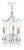 1970's Faux Bamboo White Pagoda Three Arm Tole Chandelier For Sale