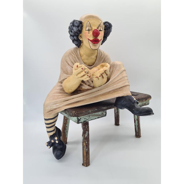 1990s Large Sculpture of a Circus Clown from Jun Asilo, Philippines, 1995 For Sale - Image 5 of 11