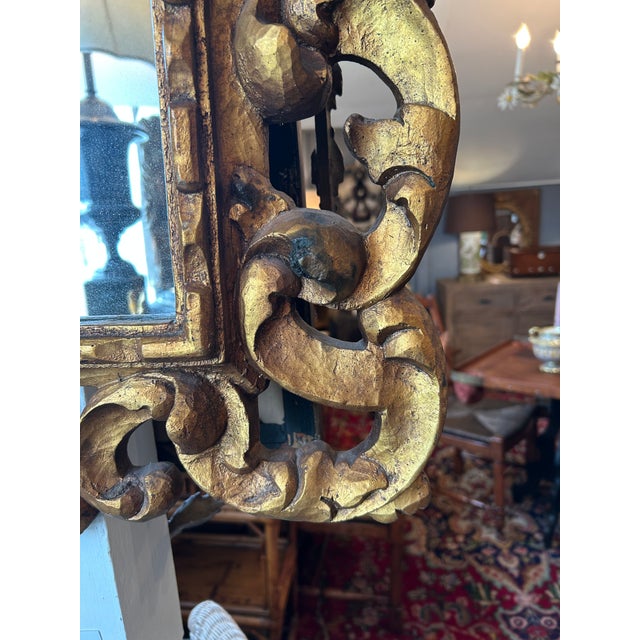 Italian Antique Giltwood Mirror For Sale In Philadelphia - Image 6 of 10