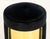 Luxxu "Armour Stool", button-tufted black velvet upholstered seat with riveted gilt brass elements. 17" H x 14.25"...