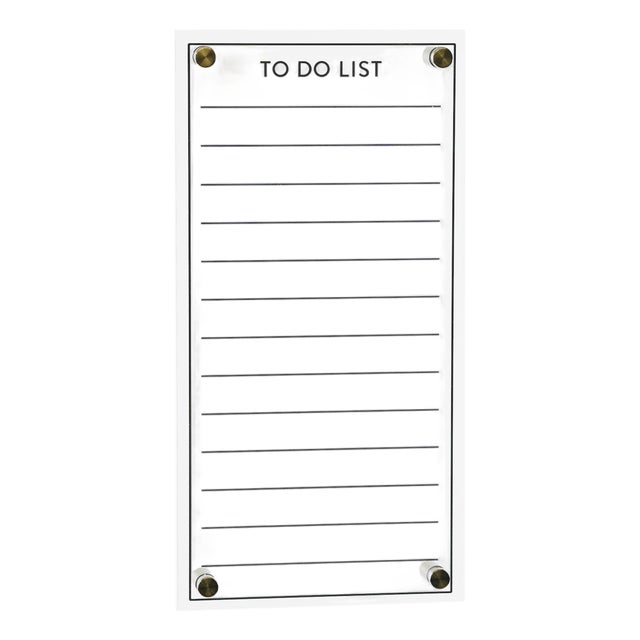 Acrylic Dry Erase To-Do List 13"H For Sale