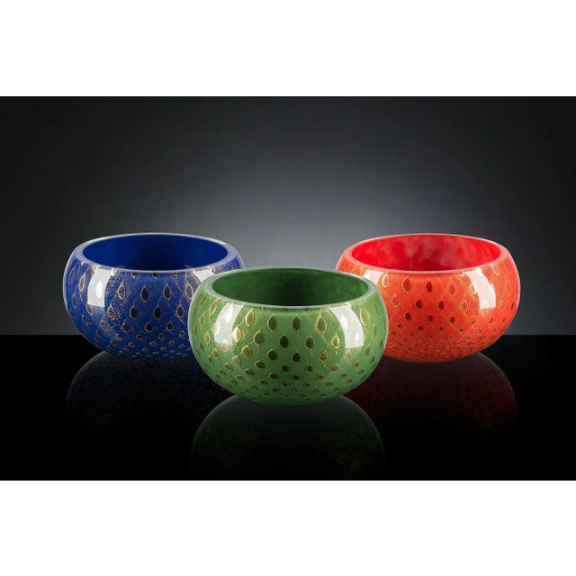 Not Yet Made - Made To Order Gold & Blue Italian Murano Glass Mocenigo Bowl by Marco Segantin for VGnewtrend For Sale - Image 5 of 6