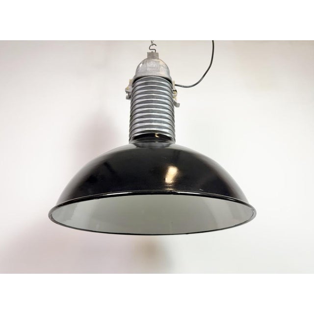 Large Industrial Black Enamel Factory Pendant Lamp from Philips, 1960s For Sale - Image 6 of 18