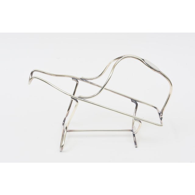 Silver Vintage Signed Christofle Silver Plate Wine or Champagne Carrier/ Holder, 1960's For Sale - Image 8 of 13