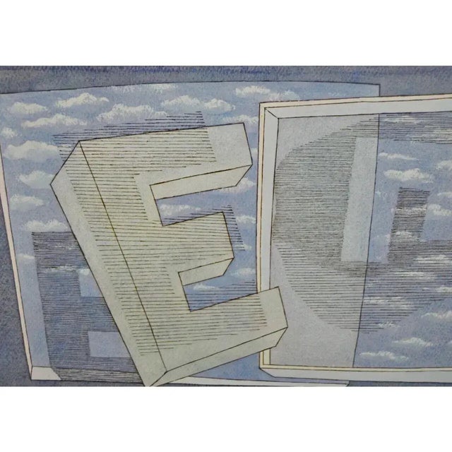 Rare 1965 Herbert Bayer "Tender Picture E" Offset Lithograph – Bauhaus Masterpiece For Sale In Reno/Lake Tahoe - Image 6 of 10