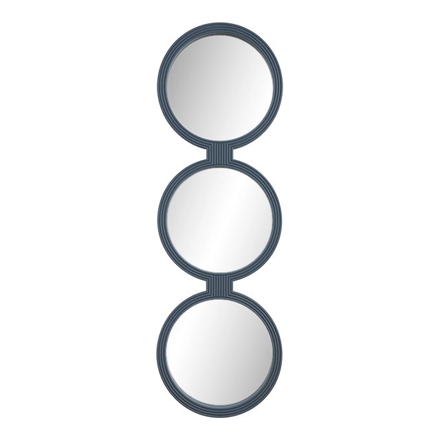 Going In Circles Blue Gray Mirror For Sale