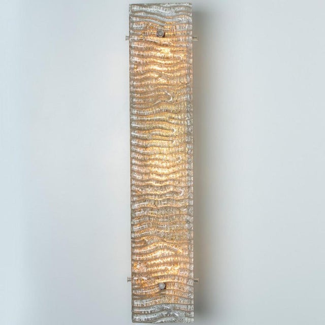 Structured Glass and Brass Wall Light from Kaiser, 1960s For Sale - Image 17 of 18