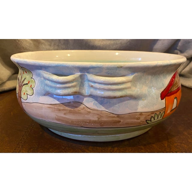 Vintage Hand Painted Nino Parrucca Pasta Bowl For Sale - Image 4 of 6