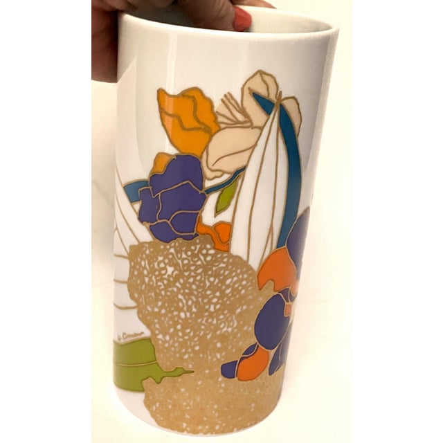 Mid 20th Century Mid 20th Century Rosenthal Studio-Linie Wolf Bauer White Porcelain Floral Vase For Sale - Image 5 of 11