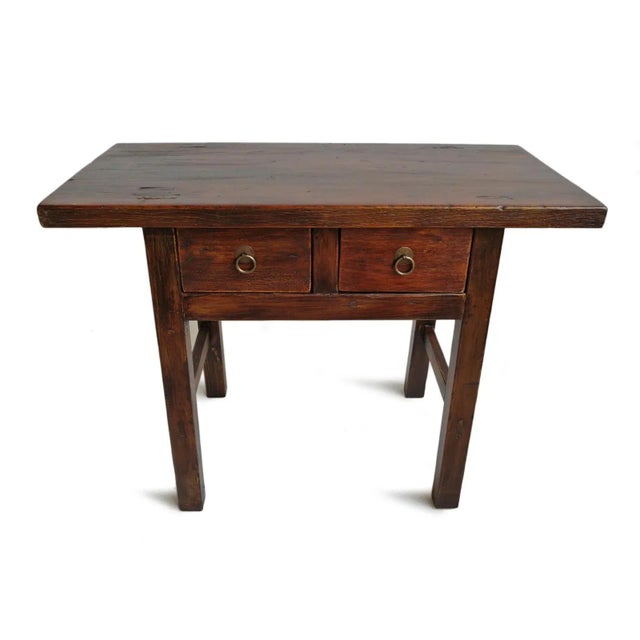 Farmhouse Vintage Farm Console Side Table For Sale - Image 3 of 6