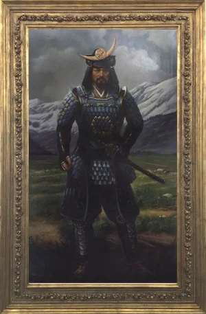 Maximilian Ciccone, Samurai, Oil on Canvas, Framed