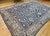 Textile Antique Persian Ziegler Mahal Sultanabad Rug, Hand-Knotted Wool, Geometric Pattern, Navy & Ivory, 9x12 For Sale - Image 7 of 16
