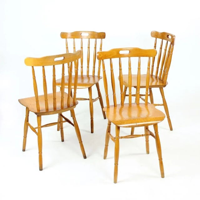 Oak Dining Chairs, 1960s, Set of 4 For Sale - Image 13 of 15