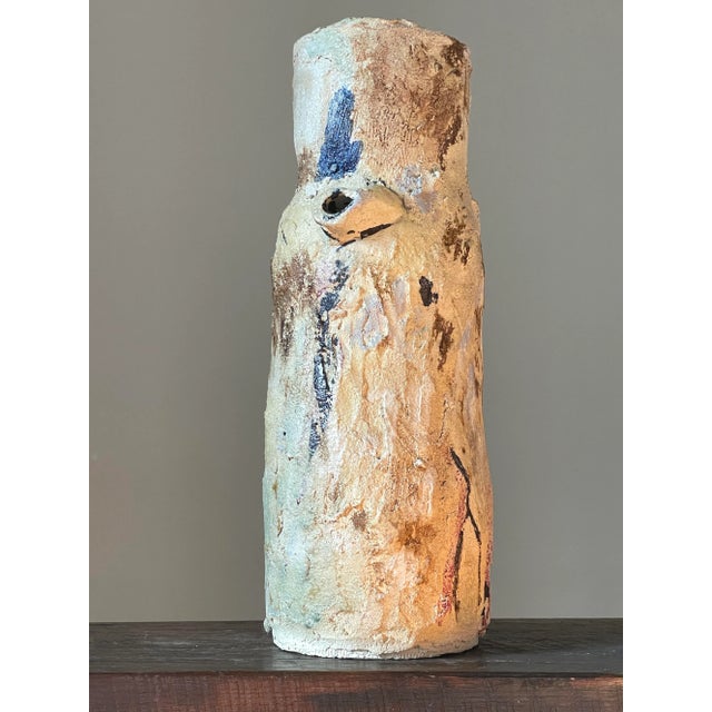 Raymonde Desabres (French, 1925-2020) Abstract Expressionist Biomorphic "Tree" Polychrome Ceramic Vessel (Ca. 1970) For Sale - Image 4 of 12