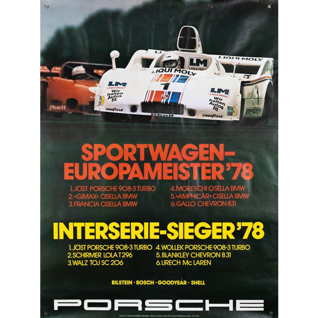 Original Porsche Poster by Strenger Advertising Agency For Sale - Image 10 of 10