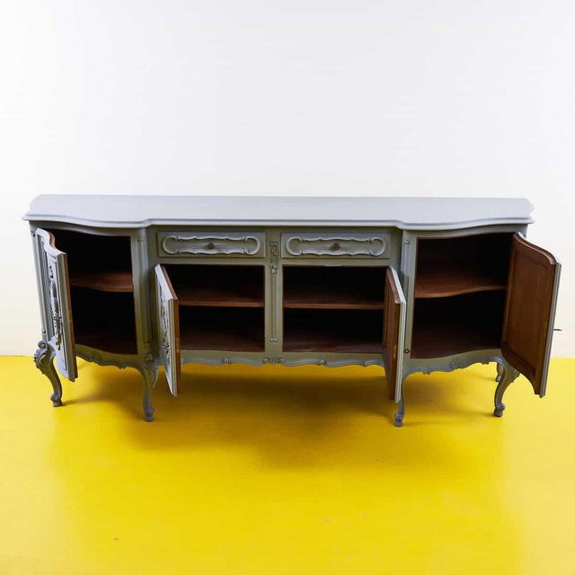 Gray Wooden Sideboard For Sale - Image 5 of 11