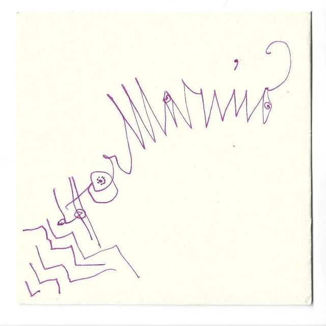 Luigi Ontani - 2000 Augury - Original Greetings Card with Drawing - 1999 For Sale - Image 6 of 8
