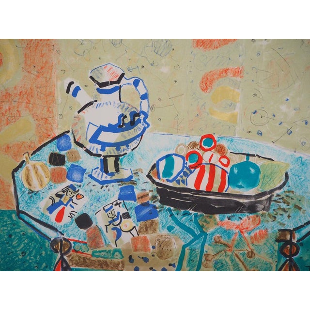 Paul Aizpiri, Still Life with Fruits, Original Lithograph For Sale - Image 3 of 7