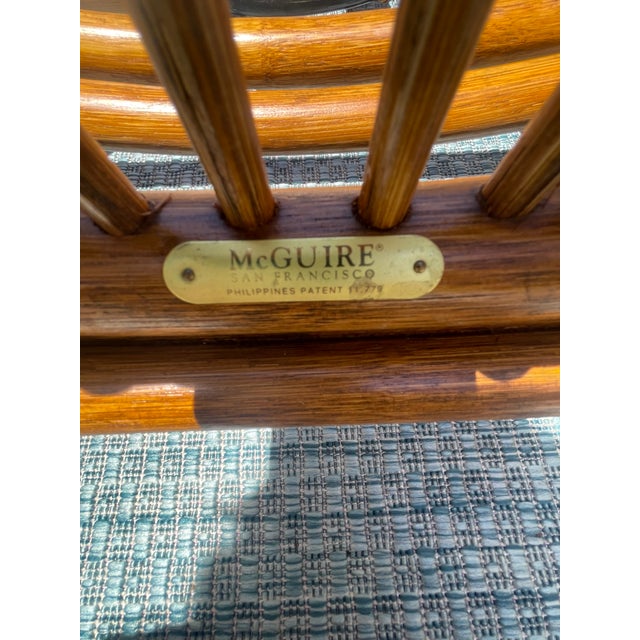 Pair of Authentic McGuire Target Back Vintage Rattan Armchairs For Sale - Image 10 of 10