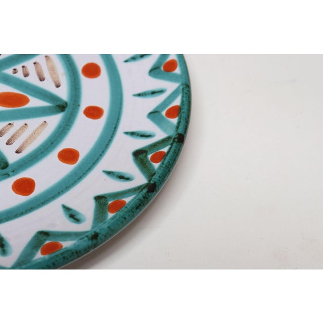 Vintage French Vallauris Ceramic Plate With Geometric Pattern by Antoine Fazio For Sale In New York - Image 6 of 8