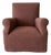 Regent Chair Slip Covered in Belgian Linen- Dark Rust For Sale