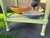 Antique Primitive Wood Work Table Rustic Green Paint For Sale In Palm Springs - Image 6 of 13