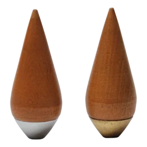 Danish Modern Conical Teak Salt and Pepper Shakers by P. J. Østergaard