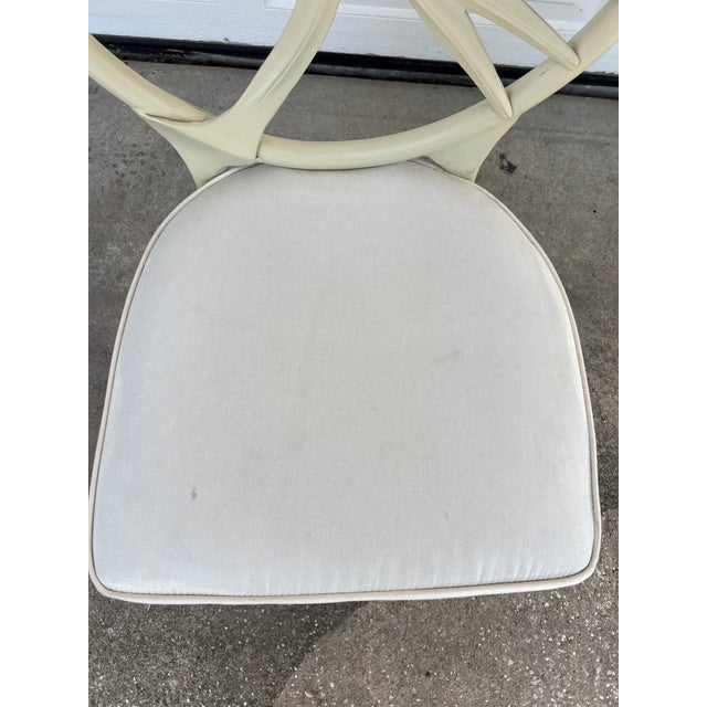 Set of 3 Chairs 1960s Hollywood Regency Era Aluminum Cast Dining Chairs For Sale - Image 11 of 18