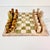 Hollywood Regency 1970s Vintage Italian Mediterranean Hand Carved Pink Marble & Sage Onyx Chess Set - 33 Pieces For Sale - Image 3 of 16