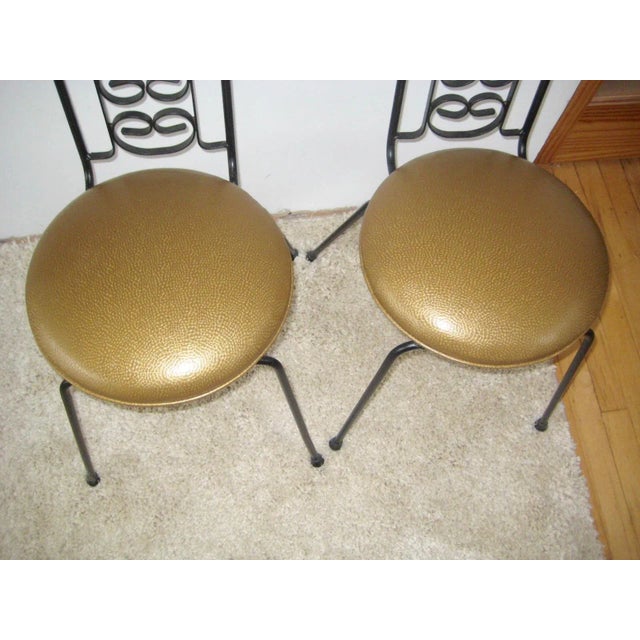 Metal Umanoff Bistro Chairs Mid Century- A Pair For Sale - Image 7 of 9