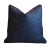 2020s Blue Denim Cotton Fabric Feather/Down Pillow 22” Square For Sale - Image 5 of 8