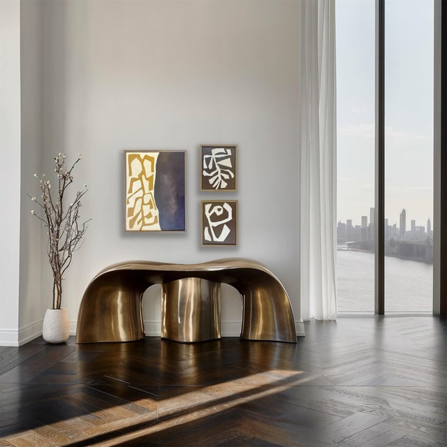 Contemporary abstract painting on canvas. Framed in a gold frame R.K. Red believes there is nothing better than the...