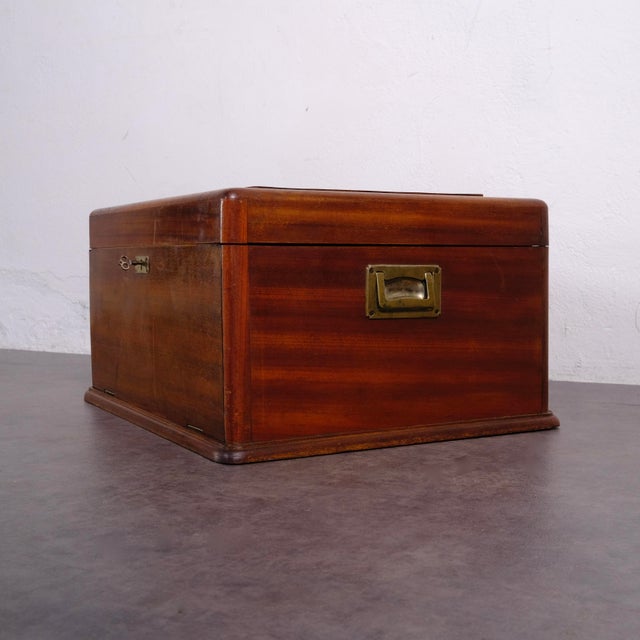 Wood Antique Art Deco Wooden Cutlery Chest, 1920s For Sale - Image 7 of 18